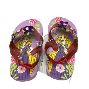 Disney Princess Rapunzel Tangled Girl's Flip Flop Size 7/8 New